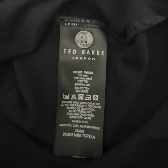Ted Baker London Polo Shirt Mens Size 5
(Large) Dark Navy Cotton Modal Blend - Picture 4 of 10